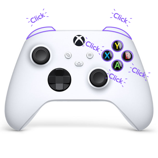Instalación completa clicky mouse en mando Xbox Series - Botones y gatillos modificados para gaming